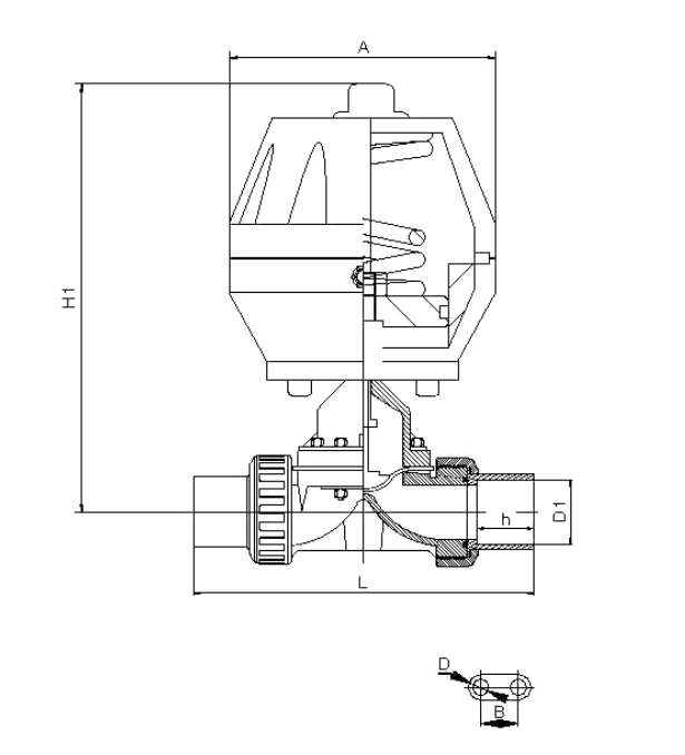 Pneumatic double diaphragm valve(图1)